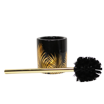 BROSSE WC 10.6x40CM CÉRAMIQUE IMPRIMÉE OR ORBELLA NOIR