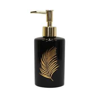 DISTRIBUTEUR SAVON (0) 7.4 x 17.9 CM CERAMIQUE IMPRIMEE OR ORBELLA NOIR