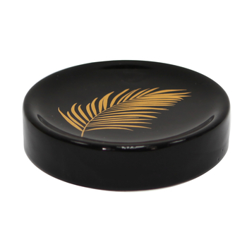 PORTE-SAVON (0) 11.1 x 2.4 CM CERAMIQUE IMPRIMEE OR ORBELLA NOIR