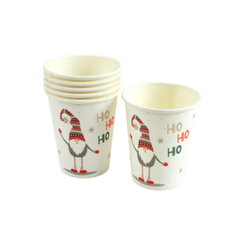 SET DE 6 GOBELETS EN CARTON 25CL GREETING SEASON - EN DISPLAY