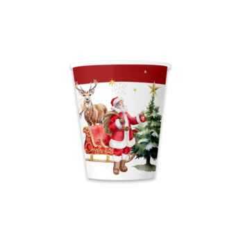SET DE 6 GOBELETS EN CARTON 25CL TRADI SANTA - EN DISPLAY
