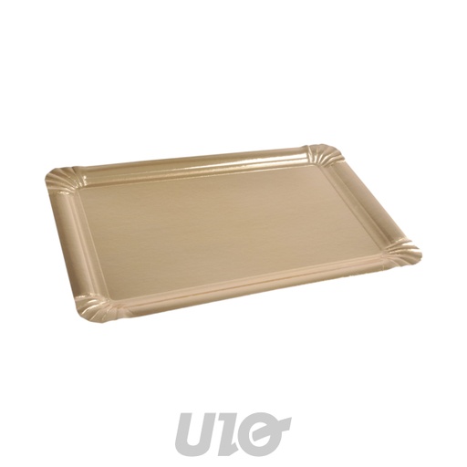 SET DE 5 PLATEAUX RECTANGLE - 24x34CM - COULEUR OR