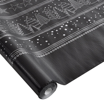 NAPPE CHROMEE DECOREE 1,18*5M NOIR