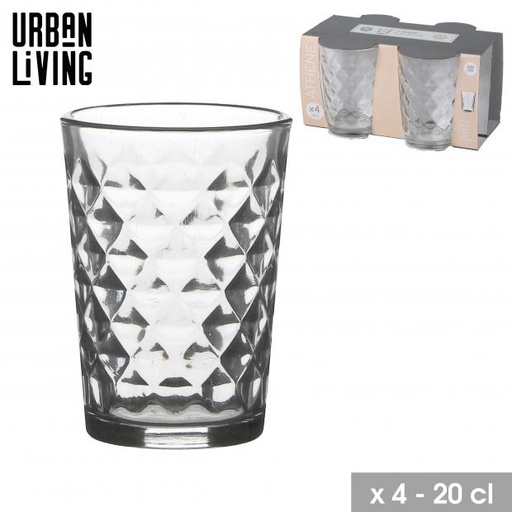 URBAN LIVING ATHENE - 4 GOBELET - 20CL