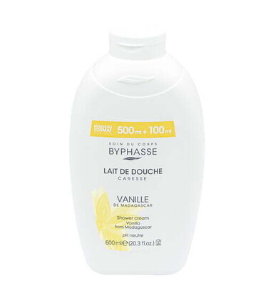 Byphasse lait de douche 600ml vanille
