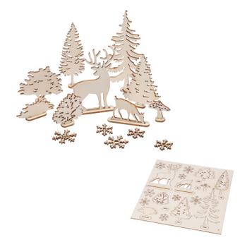 KIT SCENES DE NOEL 3D SAPIN H11CM