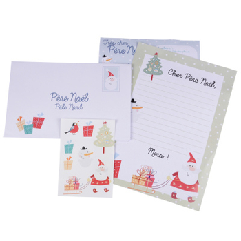 MA LETTRE AU PERE NOËL + ENVELOPPE + STICKERS - 2 EXEMPLAIRES (A4)