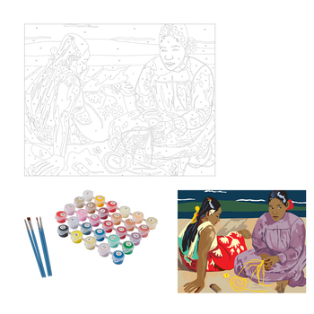 PEINTURE PAR NUMEROS GRANDS MAITRES 50*40CM FEMMES DE TAHITI PAUL GAUGUIN