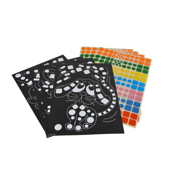 SET DE 4 TABLEAUX A GOMMETTES 22*H30CM - LES ANIMAUX MIGNONS