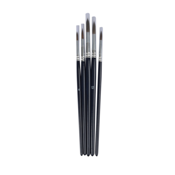 SET DE DEMARRAGE PEINTURE 5 PINCEAUX POIL DE PONEY ROND N°4/6/10/12/14