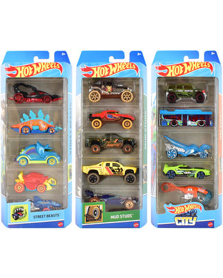 HOT WHEELS VOITURE ECHELLE 1/64 BLISTER 5 PCES