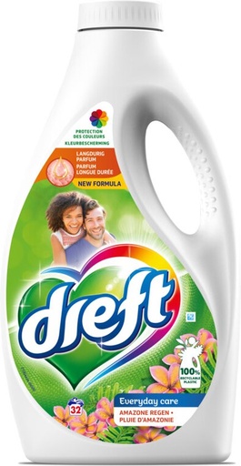 Dreft Lessive 1,6L 32D Pluie D'Amazonie Nl.Fr.