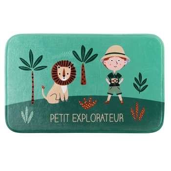 TAPIS RECTANGLE 45 x 75 CM VELOURS IMPRIME LEO L'EXPLORATEUR
