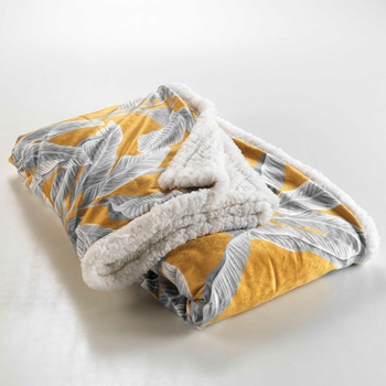 PLAID 125 x 150 CM VELOURS IMPRIME/SHERPA ISIBELLE