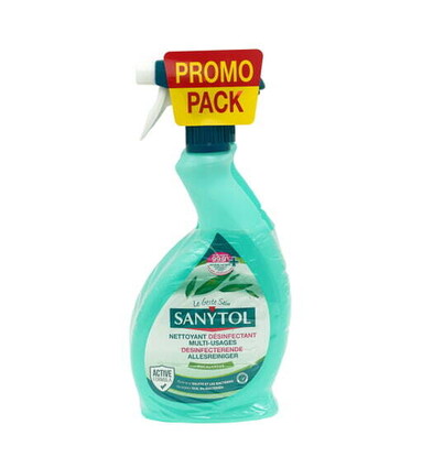 SANYTOL MULTI-USAGE SPRAY 2X500ML DÉSINFECTANT - PRIX DUO-PACK