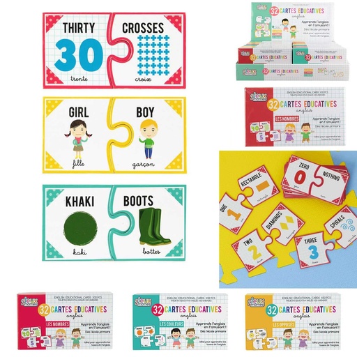 CARTES ÉDUCATIVES - ANGLAIS