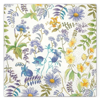 SET DE 20 SERVIETTES PAPIER 3 PLIS 33*33CM FLEURS PRINTANIERES