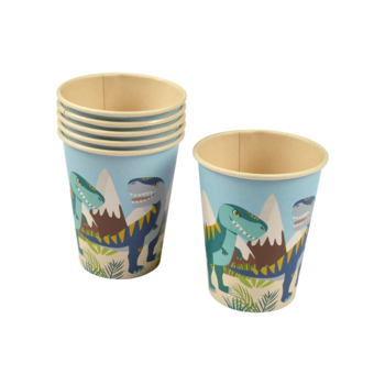SET DE 6 GOBELETS EN CARTON 25CL HAPPY DINO
