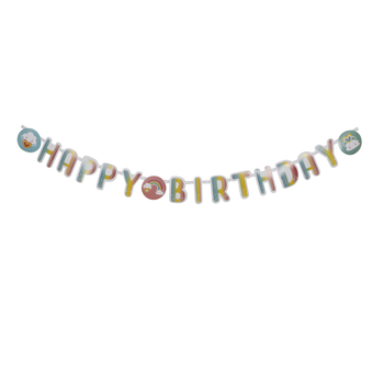 GUIRLANDE LETTRE HAPPY BIRTHDAY EN CARTON 2M RAINBOW