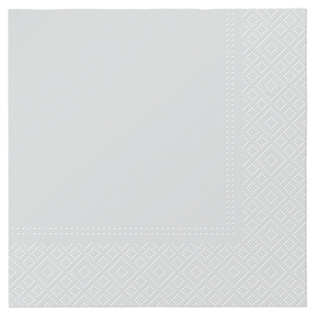 SET DE 20 SERVIETTES EN PAPIER 3 PLIS 33*33CM ARGENT