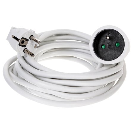 Rallonge Électrique avec Terre 5M Blanche 5Five