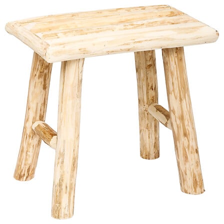 Atmosphera Tabouret Woody en Bois Brut Naturel