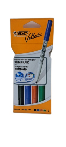 BIC VELLEDA MARQUEURS TABLEAU BLANC AVEC ÉTUI