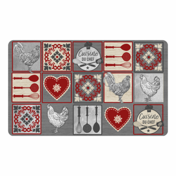 TAPIS RECTANGLE 45 x 75 CM MOUSSE IMPRIMEE RUSTICO