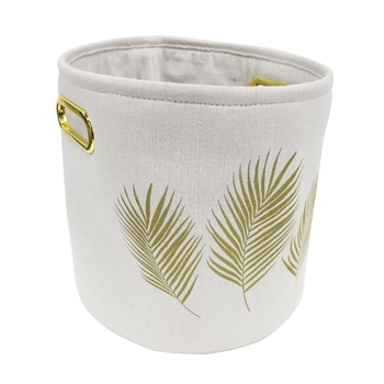 PANIER (0) 27 x HT 26 CM POLYCOTON IMPRIME ORBELLA BLANC