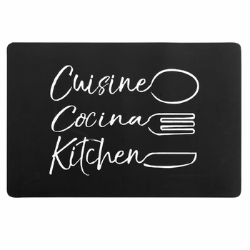 SET DE TABLE 28.5 x 43.5 CM PVC IMPRIME CUISINA NOIR