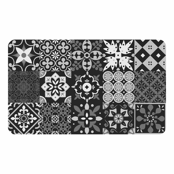 TAPIS RECTANGLE 45 x 75 CM MOUSSE IMPRIMEE SALOU GRIS