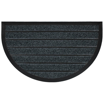 Douceur d'Intérieur Paillasson Marco Demi-Lune PVC Grattoir 45x75 cm Gris