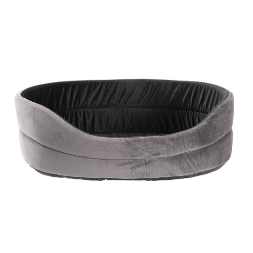 CORBEILLE VELVET ANTIDERAPANT GRIS ET NOIR 55X45X17CM