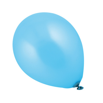 SET DE 10 BALLONS EN LATEX NATUREL D30CM BLEU