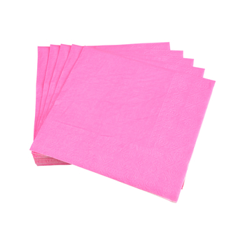 SET DE 20 SERVIETTES EN PAPIER 3 PLIS 33*33CM VITAMINE ROSE