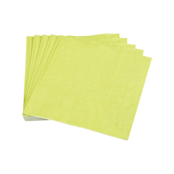 SET DE 20 SERVIETTES EN PAPIER 3 PLIS 33*33CM VITAMINE TILLEUL