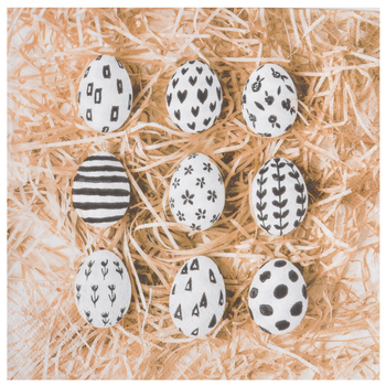 SET DE 20 SERVIETTES EN PAPIER 3 PLIS 33*33CM OEUFS DE PAQUES