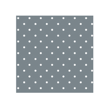 SET DE 20 SERVIETTES COCKTAIL EN PAPIER 3 PLIS 25*25CM POIS GRIS