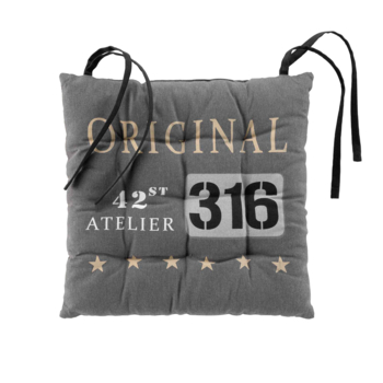 ASSISE MATELASSEE 40 x 40 CM COTON IMPRIME ORIGINAL