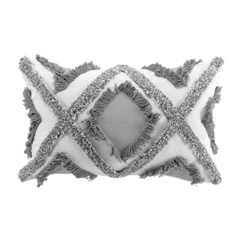 COUSSIN DEHOUSSABLE COMPRESSE 30 x 50 CM COTON UNI FANTAISIE MARISSA GRIS