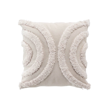 COUSSIN DEHOUSSABLE COMPRESSE 40 x 40 CM POLYCOTON TUFTE ZITA NATUREL