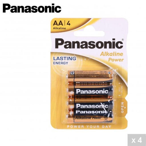 PANASONIC - 4 PILES ALCALINE AA/R06