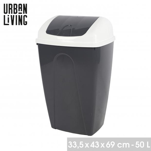 PASHA POUBELLE FLIP 50L BICOLORE