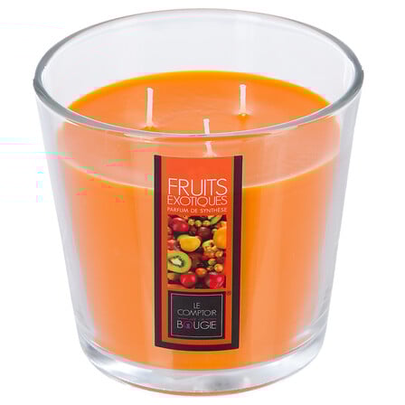 BOUGIE PARFUMÉE EN VERRE - NINA - FRUIT EXOTIQUE - 500G