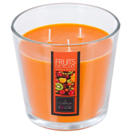 BOUGIE PARFUMÉE EN VERRE - NINA - FRUIT EXOTIQUE - 500G