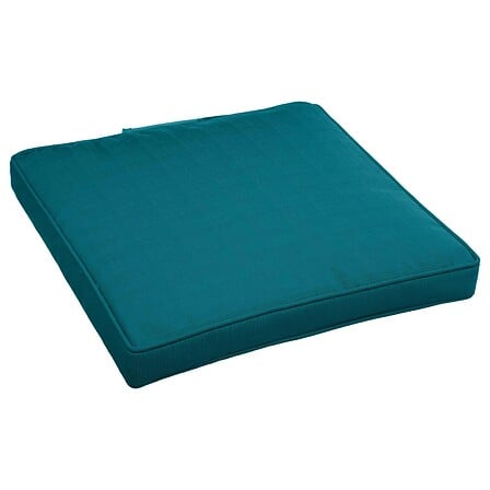 Hespéride Galette Chaise Korai Bleu Canard 40x40cm Scratch Déperlant Extérieur