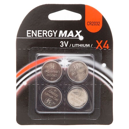LOT DE 4 PILES BOUTONS LITHIUM CR2032