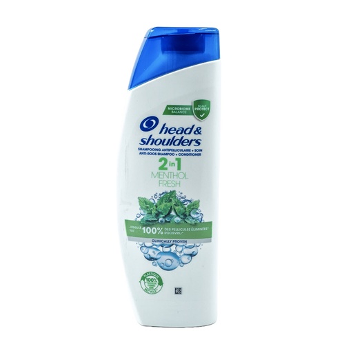 Head & Shoulders Shamp 270ml Menthol 2 en 1 Nl.Fr.