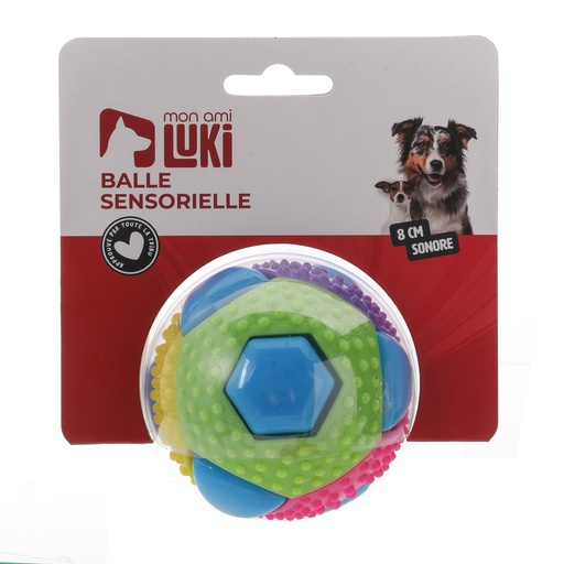 BALLE SONORE ET SENSORIELLE  8CM