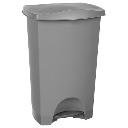 POUBELLE À PÉDALE EN PLASTIQUE DE 42 LITRES - GRIS